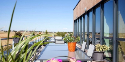 La vue de l'immeuble Altis, au sein du programme Wooden Park à Schiltigheim. © Tristan Deschamps