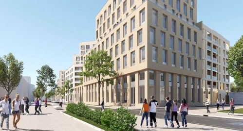 L'immeuble de bureaux Cœur de Garonne à Bordeaux.