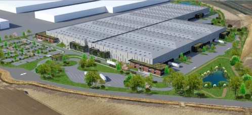 La plateforme en construction à Réau. 