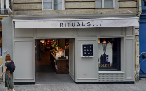 La boutique Rituals de la rue Vieille du Temple à Paris. © Google Maps