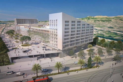 Vue du programme de L'Avant-Scène, dans le quartier du Grand Arénas, à Nice. 