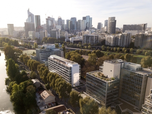 Le Campus Ecosphère sur l'île de la Jatte, à Neuilly