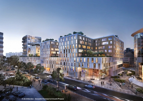 Le projet Forum à Lille, développé par le groupe Duval pour le département du Nord. © Escudié Fermaut / Avant-Propos