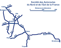 Sanef réseau autoroutes 200