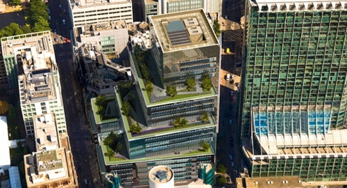 Le projet Ropemaker Place à Londres © Arup Associates