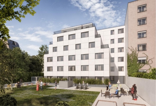 La future résidence The Place de Cardinal Campus à Suresnes. © DGM