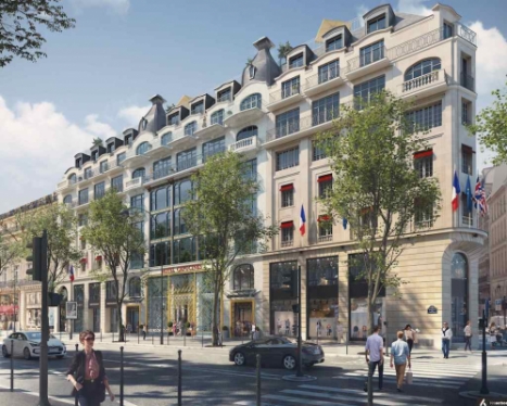 Le futur hôtel 5* de Paris Opéra. Vue de BB-Architectes