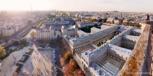 Un tiers des surfaces de l'Hôtel-Dieu seront transformées par Novaxia et Amundi Immobilier. © Anne Démians. Un tiers des surfaces de l'Hôtel-Dieu seront transformées par Novaxia et Amundi Immobilier. © Anne Démians.