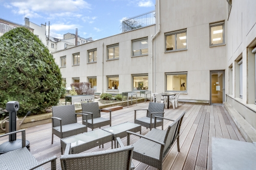 Le jardin privatif du 22 rue Violet, Paris 15.