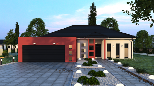 Un exemple de maison de plain pied développé par Maisons Claire–Maisons Futées.