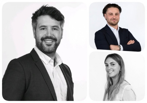 Jean-Marie Rieunier, Théo Maria et Elise Combel. 