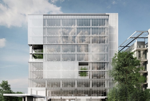 L'immeuble Urban Cube à Milan. 