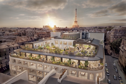 Le rooftop du 148 Université à Paris. 