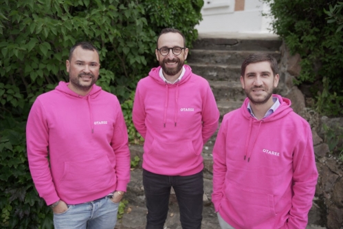 Les co-fondateurs d'Otaree Sébastien Henrot, Denis Colomb et Thibault Touchant.
