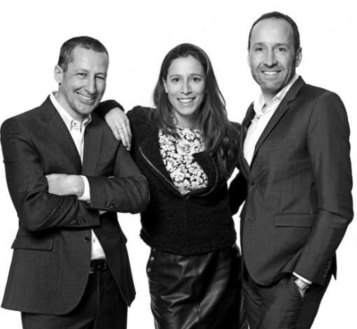 De g. à dr. : Jean-Bernard Falco, Céline Falco et Grégory Pourrin - Paris Inn Group © Stéphane de Bourgies