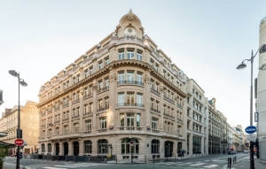 La façade de l'immeuble Society Lorette, Paris 9. © EA, Rp Ribière