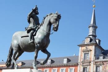 La Place principale de Madrid, en Espagne