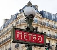 Panneau rouge Métro - Paris RATP - 200