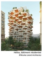 Le bâtiment résidentiel Hélios au sein du projet d'aménagement du quartier des Groues à Nanterre ©Nicolas Laisné Architectes