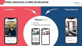 Pinql, l'app qui met en relation les propriétaires et les locataires. 