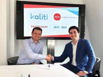 Yann Ludmann et Quentin Minvielle pour l'accord entre Nexity et Kaliti.