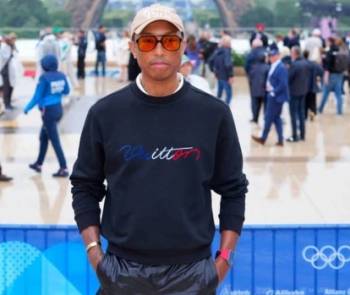 Pharrell Williams, lors des JO Paris 2024. 