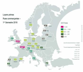 High streets Prime Rents_European Map FR