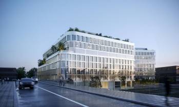 Une des deux immeubles de bureaux repris par Allianz à Saint-Ouen. © DGM Architectes