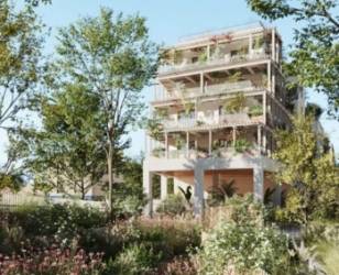 Sequoïa, future résidence de 66 logements intermédiaires à Sceaux de CDC Habitat, livrée en partenariat avec RATP Solution Ville, et Woodeum. © agence d’architectureAtelier WOA