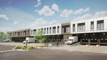 Le bâtiment de distribution urbaine à Trappes. 
