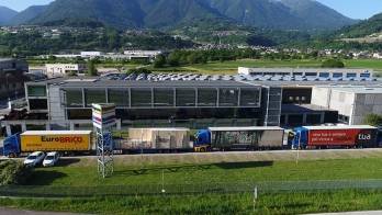 La plateforme d'Eurobrico à castel Ivano (Italie)