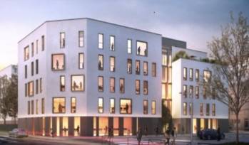 L'immeuble de la rue Georges Courteline à Villeurbanne